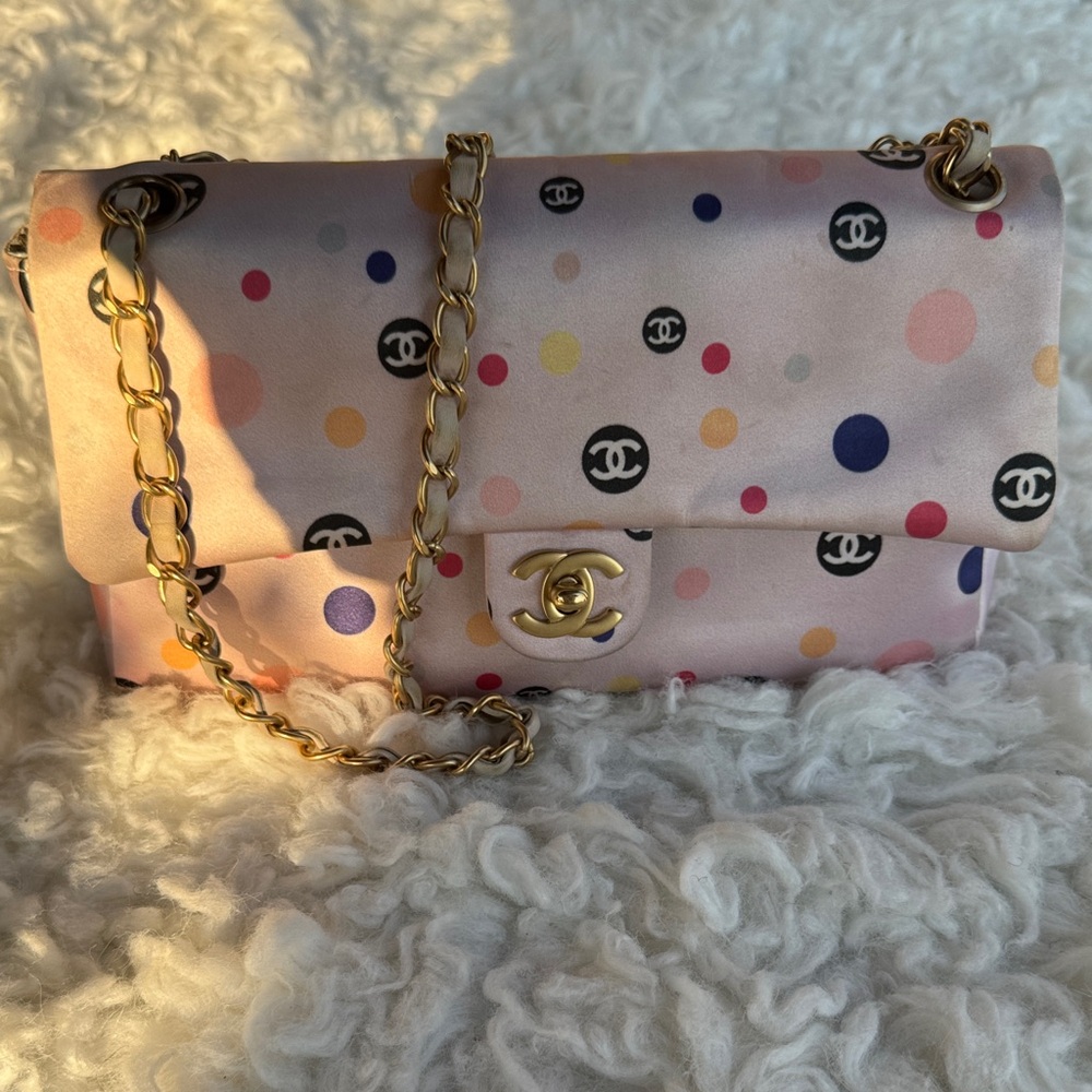 Chanel Multicolor Polka Dot Shoulder Bag
